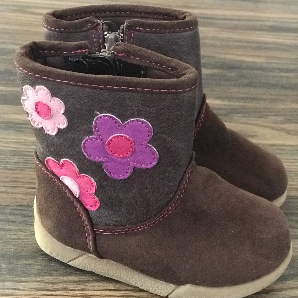 Teeny toes toddler brown boots